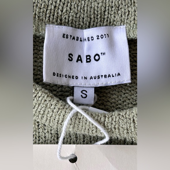 Sabo Brand Women’s Shari Knit Dress Sage Tie Front‎ Size Small - Picture 6 of 10